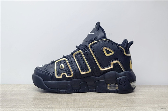 Youth Running Weapon Air More Uptempo Black Shoes 008